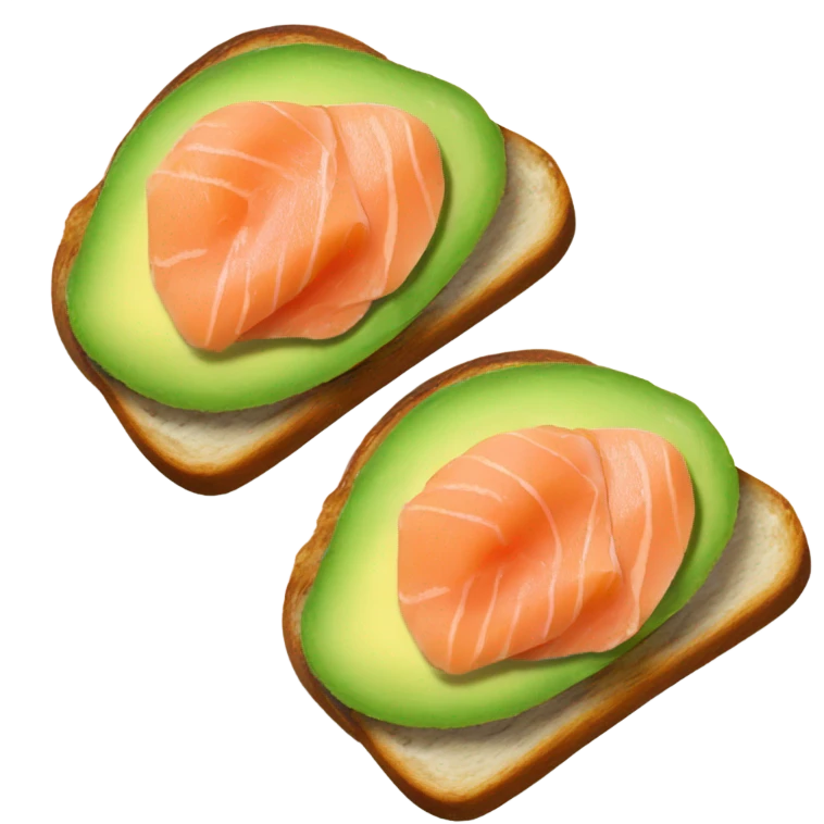 Avocado toast with smoked salmon  emoji