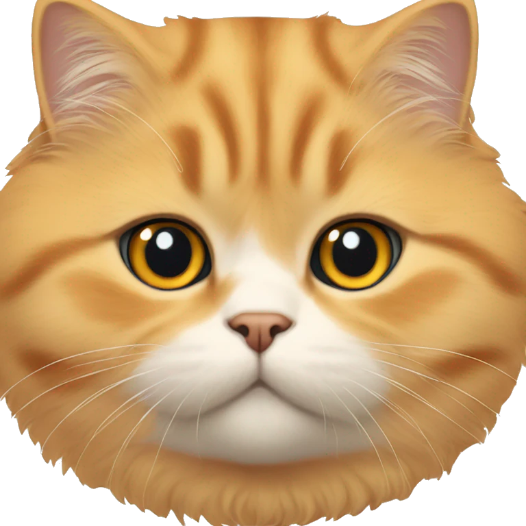 orange british shorthair cat with fluffy coat emoji