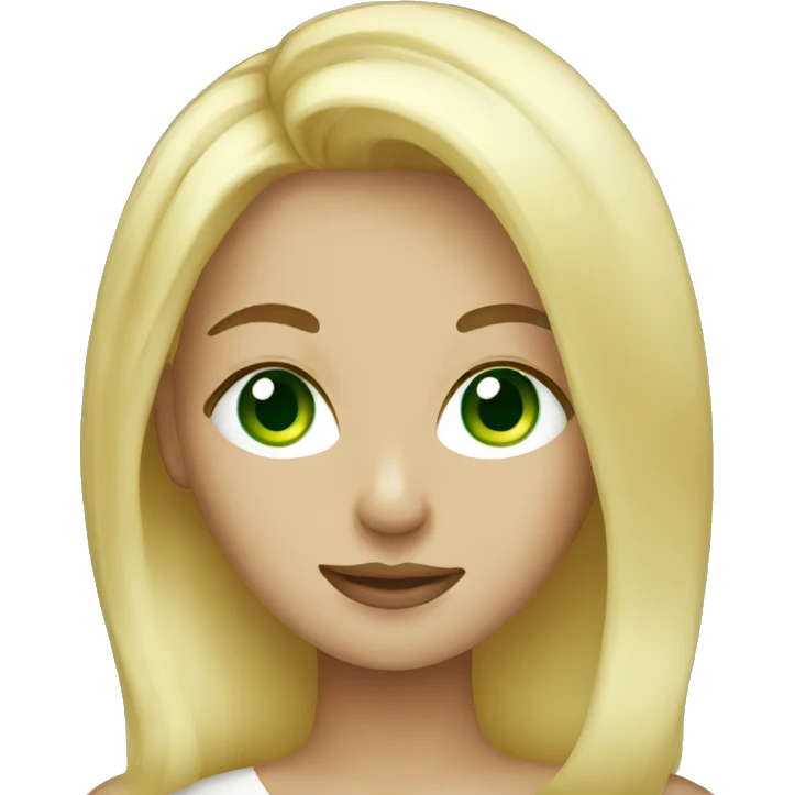 Green-eyed blonde emoji