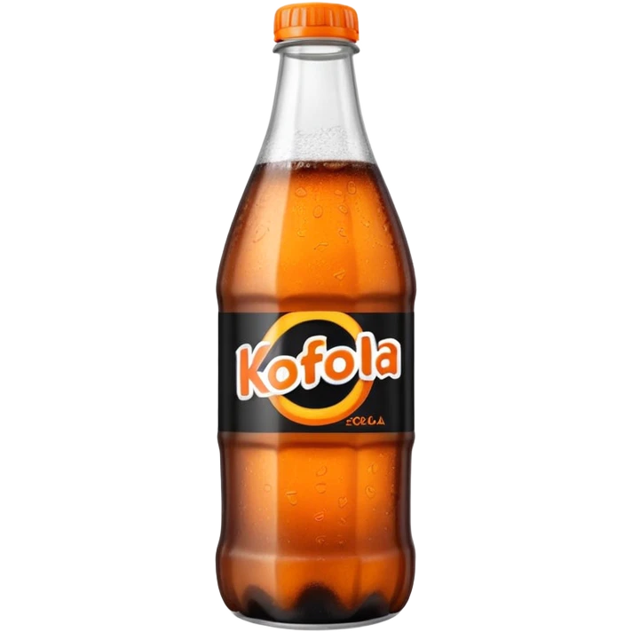 Czech Kofola black and orange in a plastic bottle emoji
