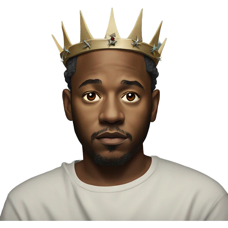 Kendrick Lamar wearing a crown of thorns  emoji
