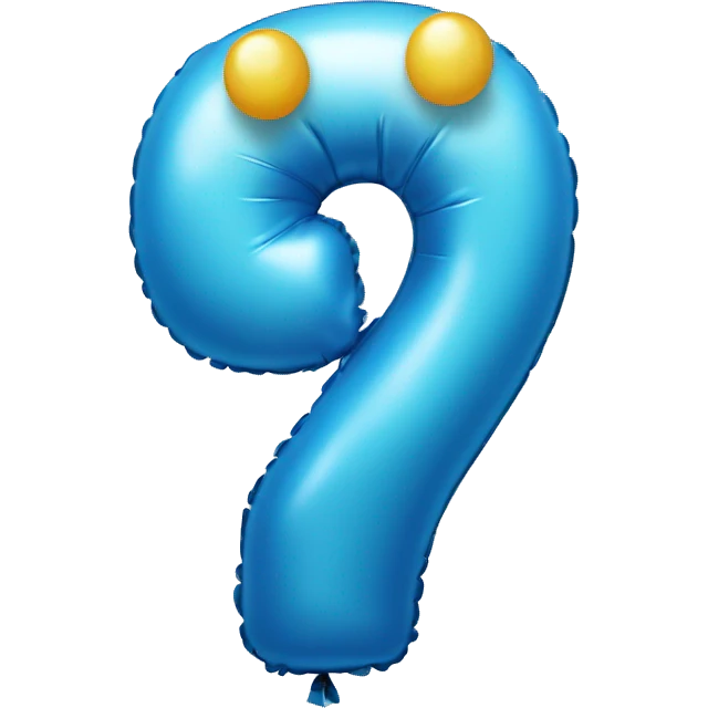 Blue birthday number FOUR balloon emoji