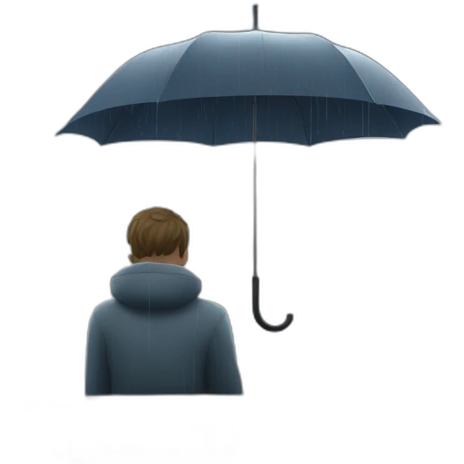sad colleague watching the rain fall emoji