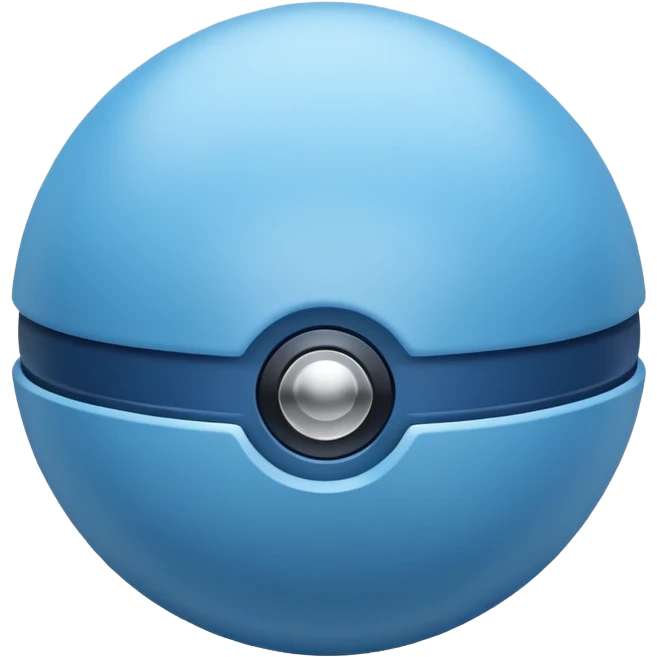 blue pokeball emoji, minimalistic emoji