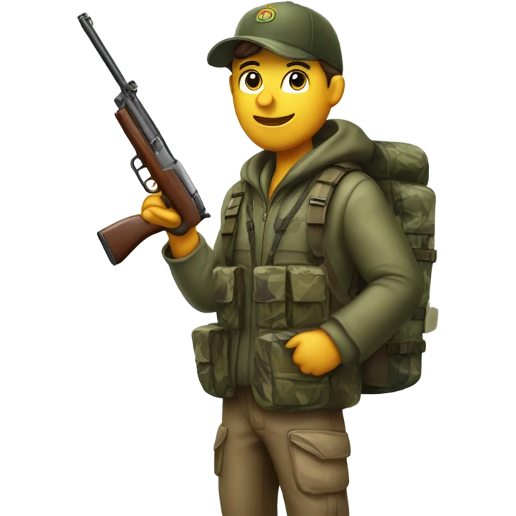 Hunter with gun  emoji