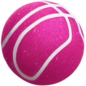 Pink tennis ball with glitter  emoji