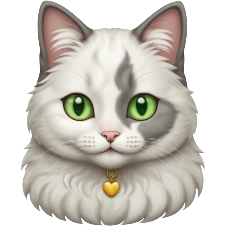 full body view of beautiful female solid dark grey cat with green eyes, white toes/paws and white patch on her chest emoji