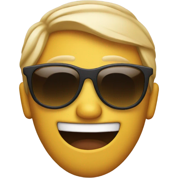 Emoji with sunglasses and a smick  emoji