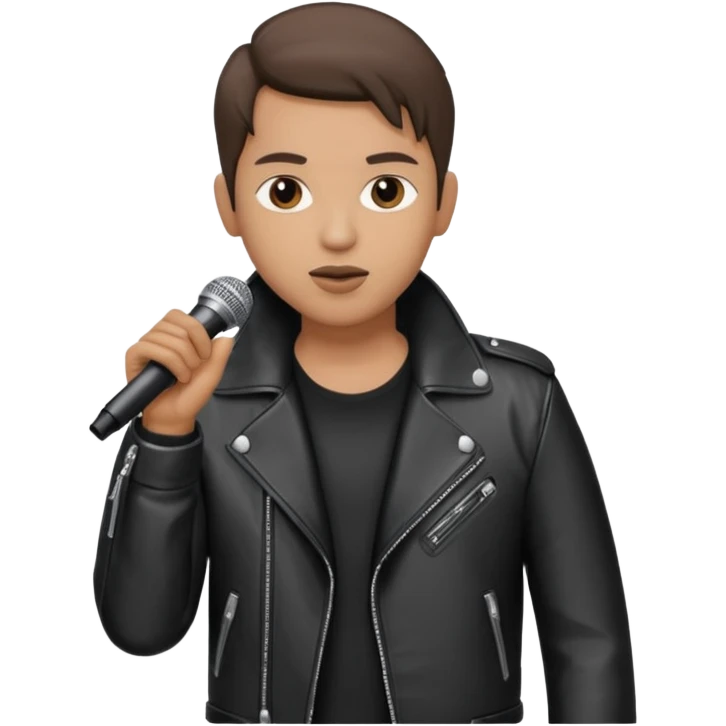 lead singer with microphone emoji