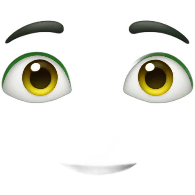 Visage green emoji