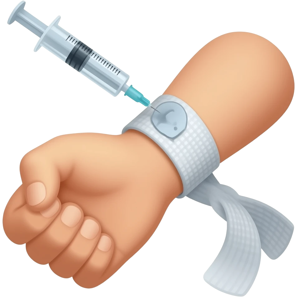 Turniquet for diabetic insulin users to tie there arm for insulin emoji