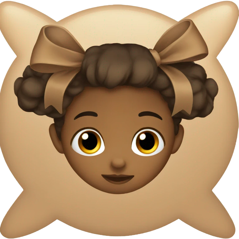 Brown baby bow  emoji