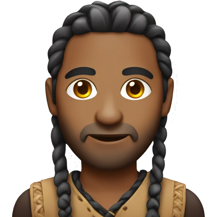 Indian man with cornrow dreadlocks  emoji