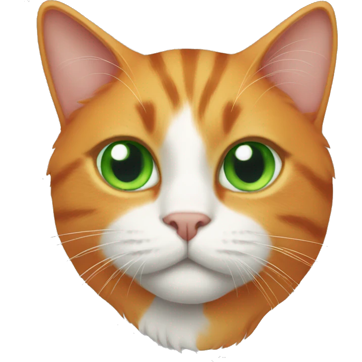 Green eyed orange cat emoji