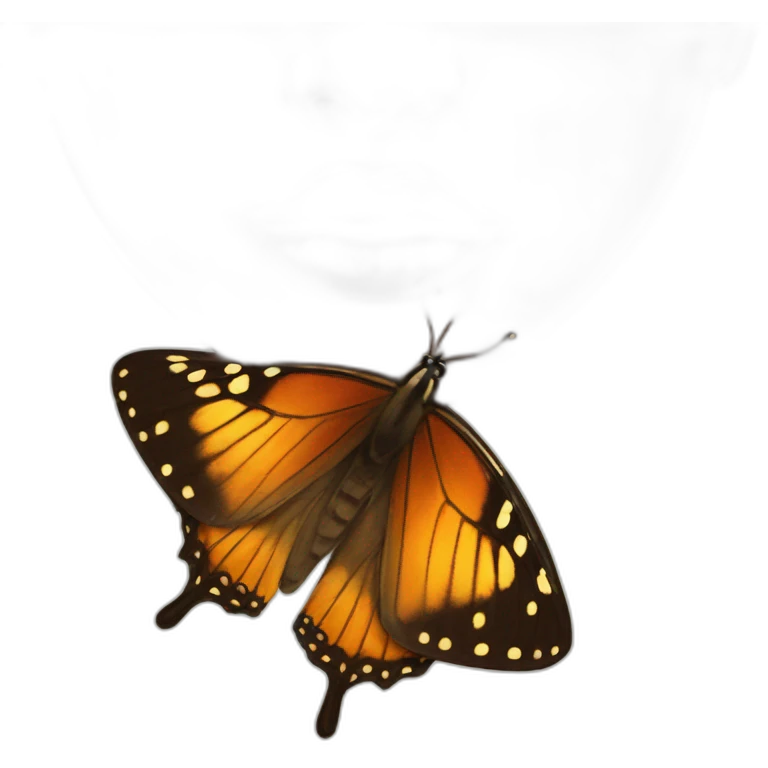 Butterfly kiss emoji