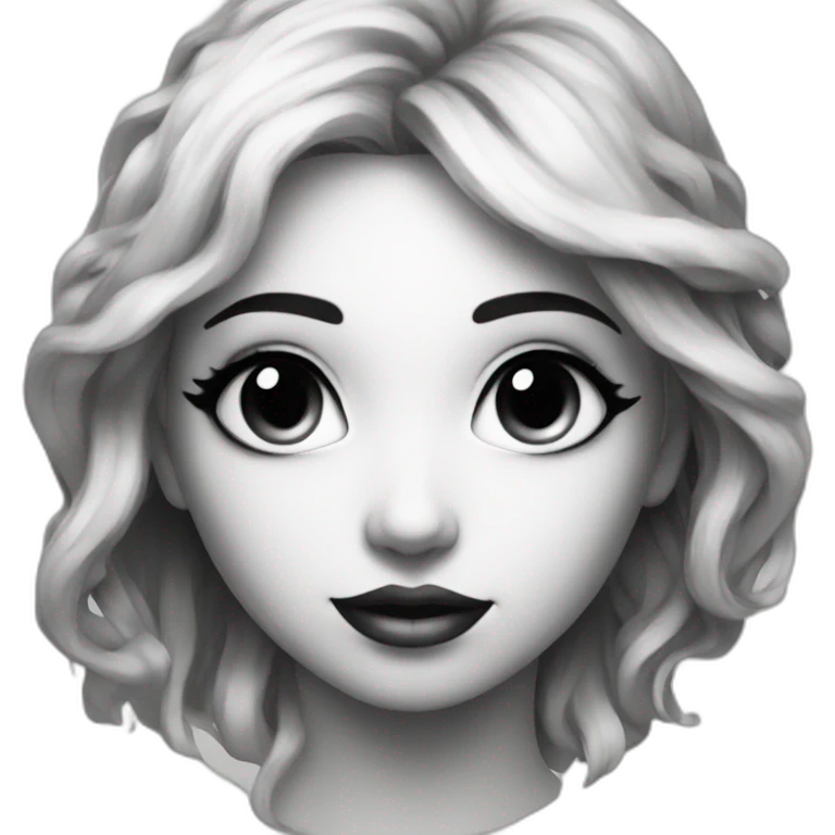 Tattoo black and white emoji