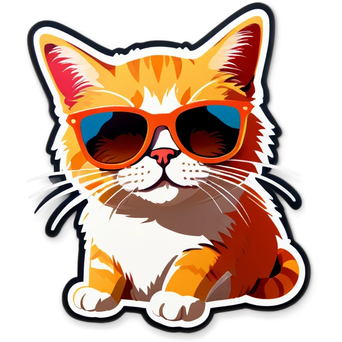 Cat with sunglasses emoji