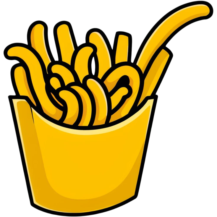 a single curly fry emoji