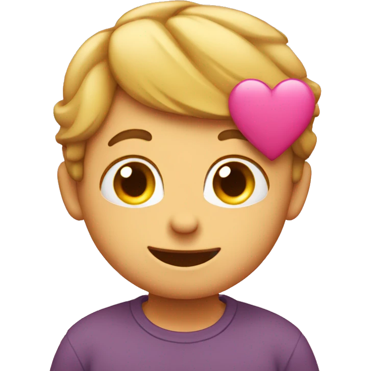 shy emoji with hearts around his head emoji