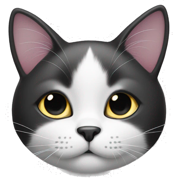 Black and white cat whit beauty mark emoji
