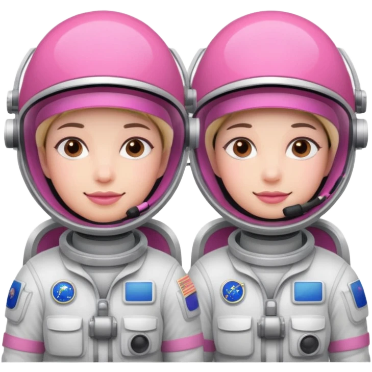 Astronauts with Pink Visors emoji