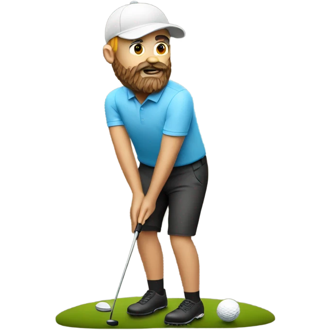 Bearded golfer emoji