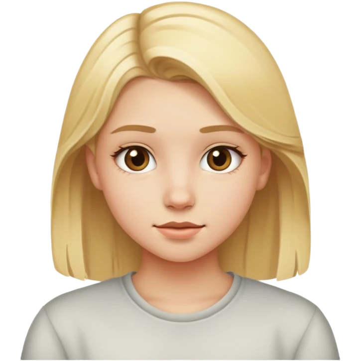 Chica rubia adolescente emoji