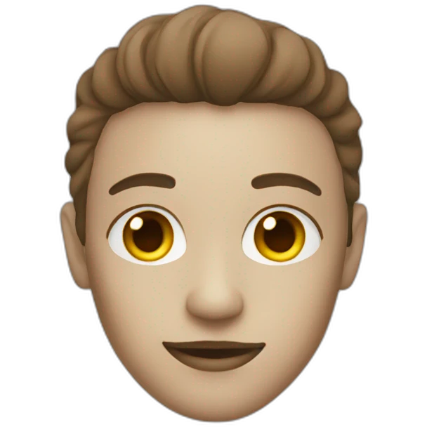 Make face color white and glowing  emoji