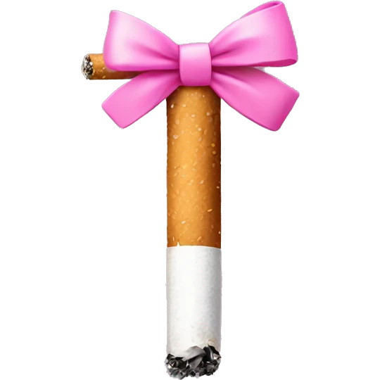 cigarette with pink bow emoji