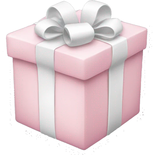 Light pink and white present emoji