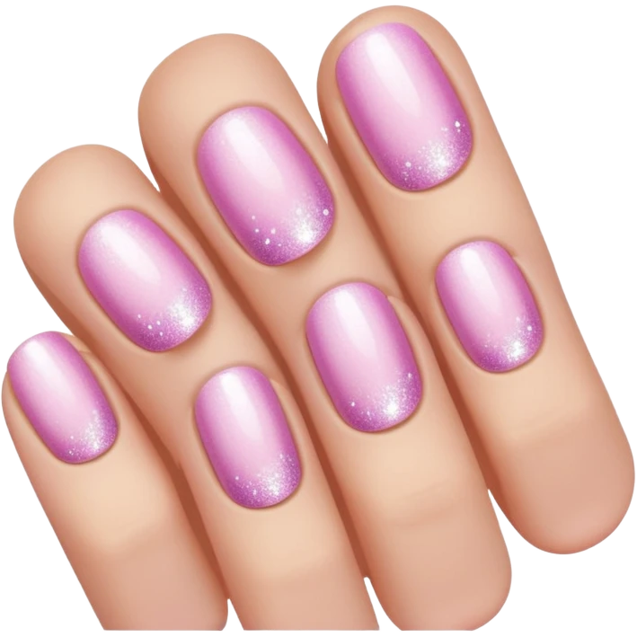 Cute design shimmer manicure emoji
