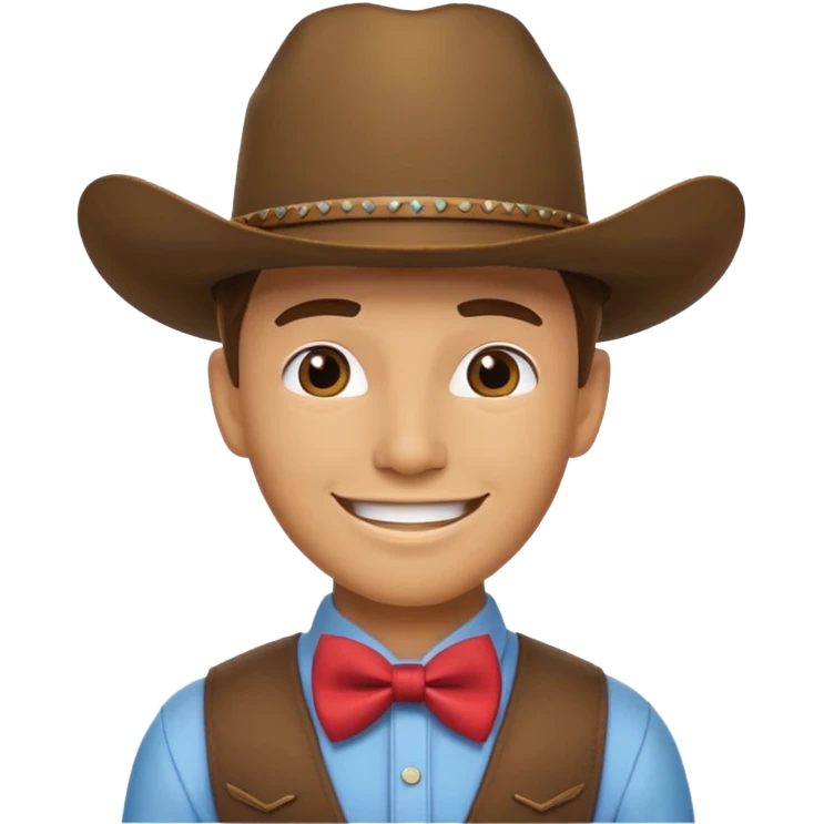 cowboy with bow tie emoji
