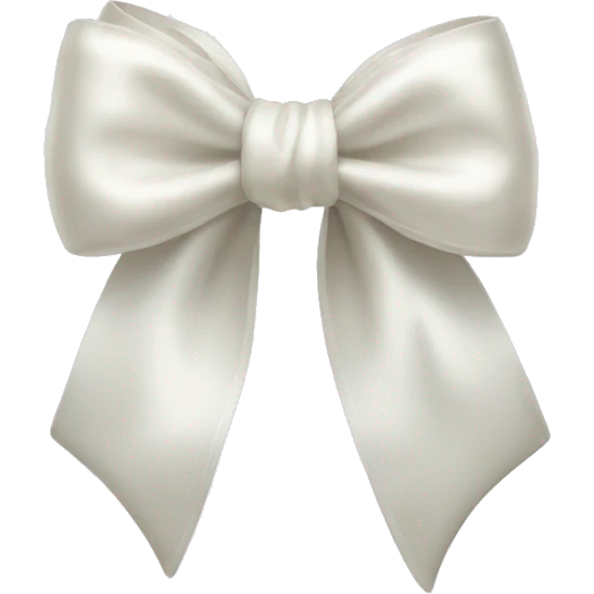 Silk white bow  emoji