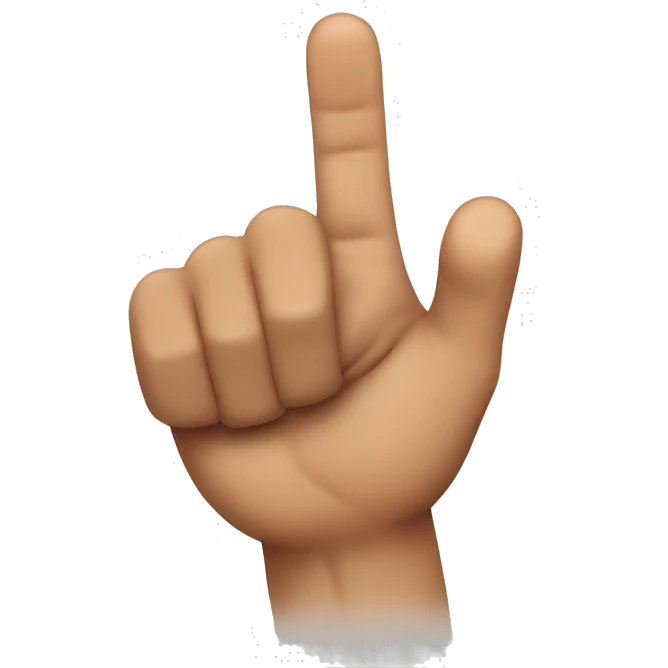Thumb out five finger gun emoji