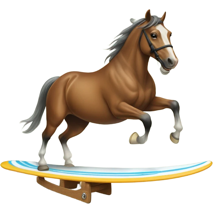 Horse on a surfboard  emoji