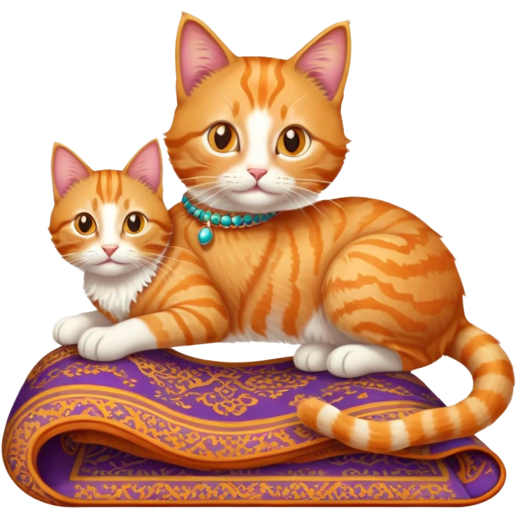 cat riding a magic carpet emoji
