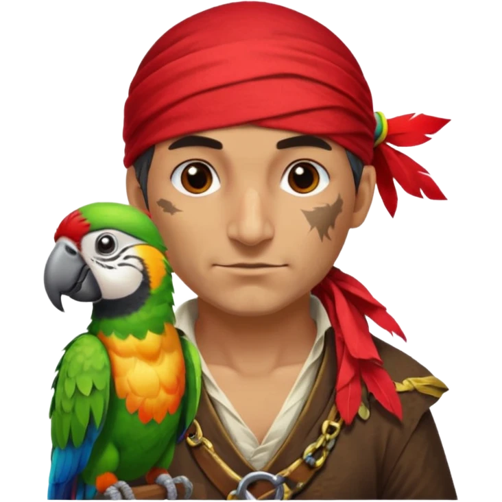 pirate and parrot emoji