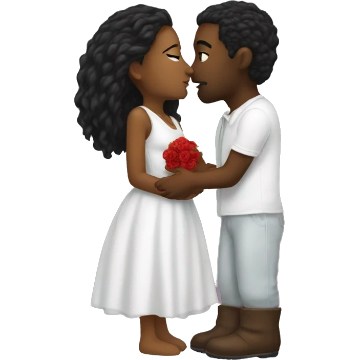 Black kiss emoji