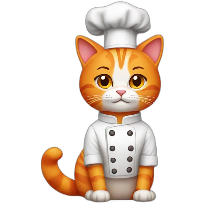 Orange cat chef emoji