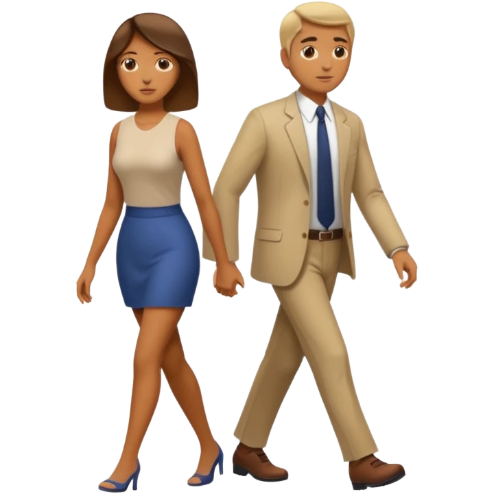 Woman walking away from man  emoji