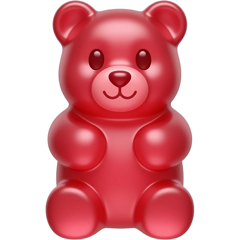 hyper gummy bear emoji full body red emoji