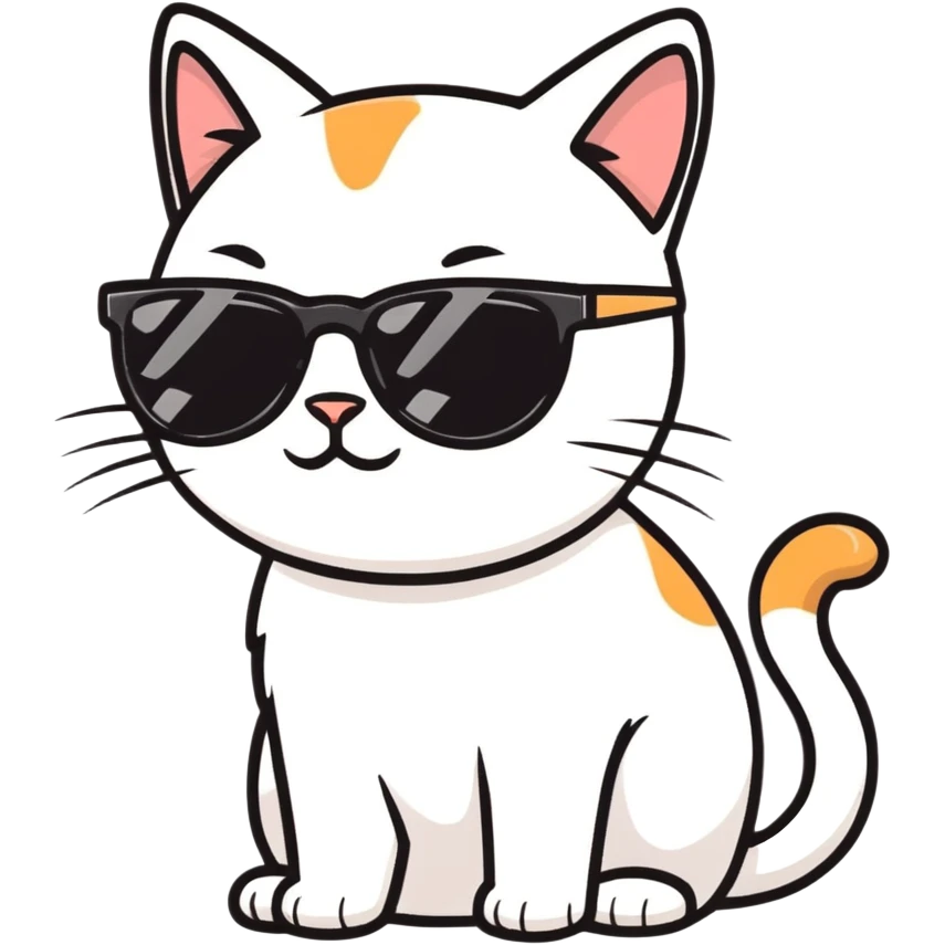 Cat with sunglasses emoji