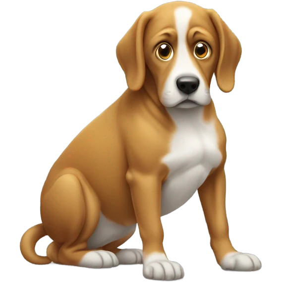 Dog having a poo emoji