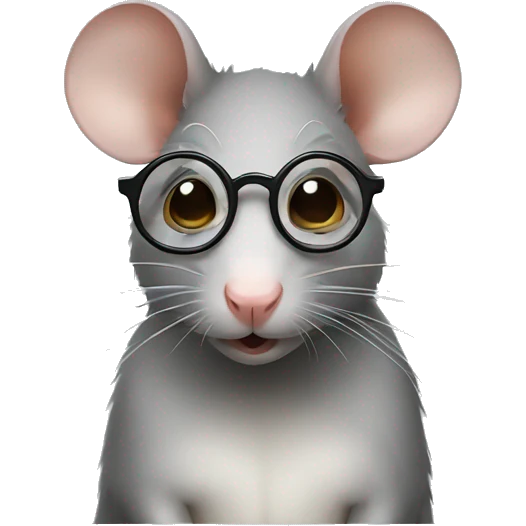 Rat with monocle glasses  emoji