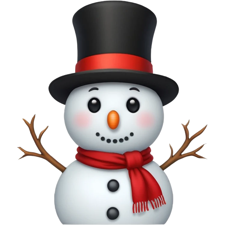 Red snowman cute emoji