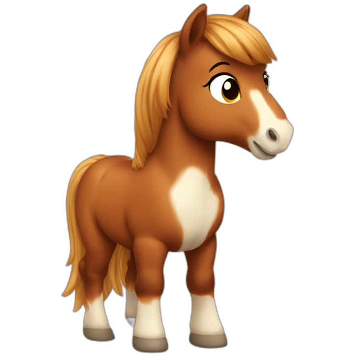 Chestnut pony emoji