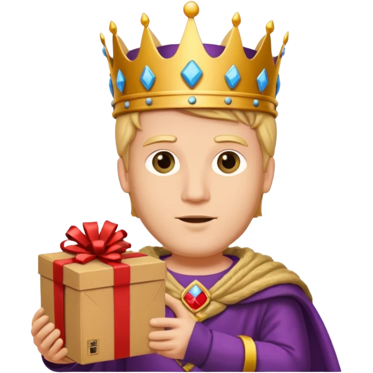 King Alexander hold carton box gift emoji