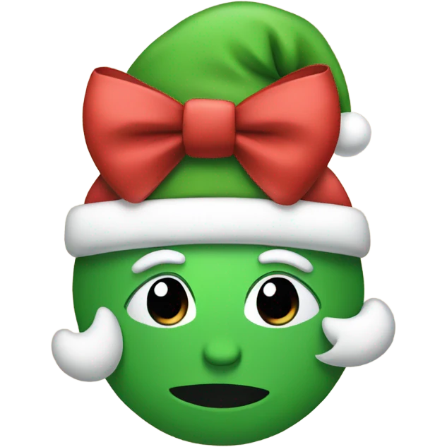 Merry Christmas with a bow  emoji