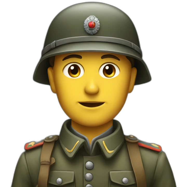 German vintage soldier emoji