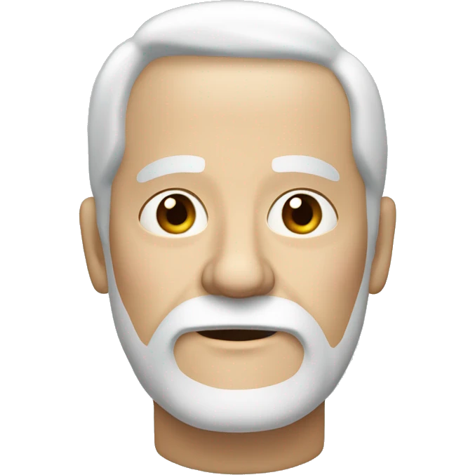 old white man with rectangular face, thick facial hair, brown hair (not white hair) emoji